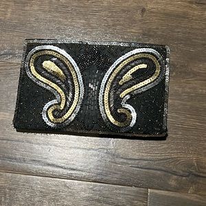 Vintage Womens Beaded Cross Body Purse